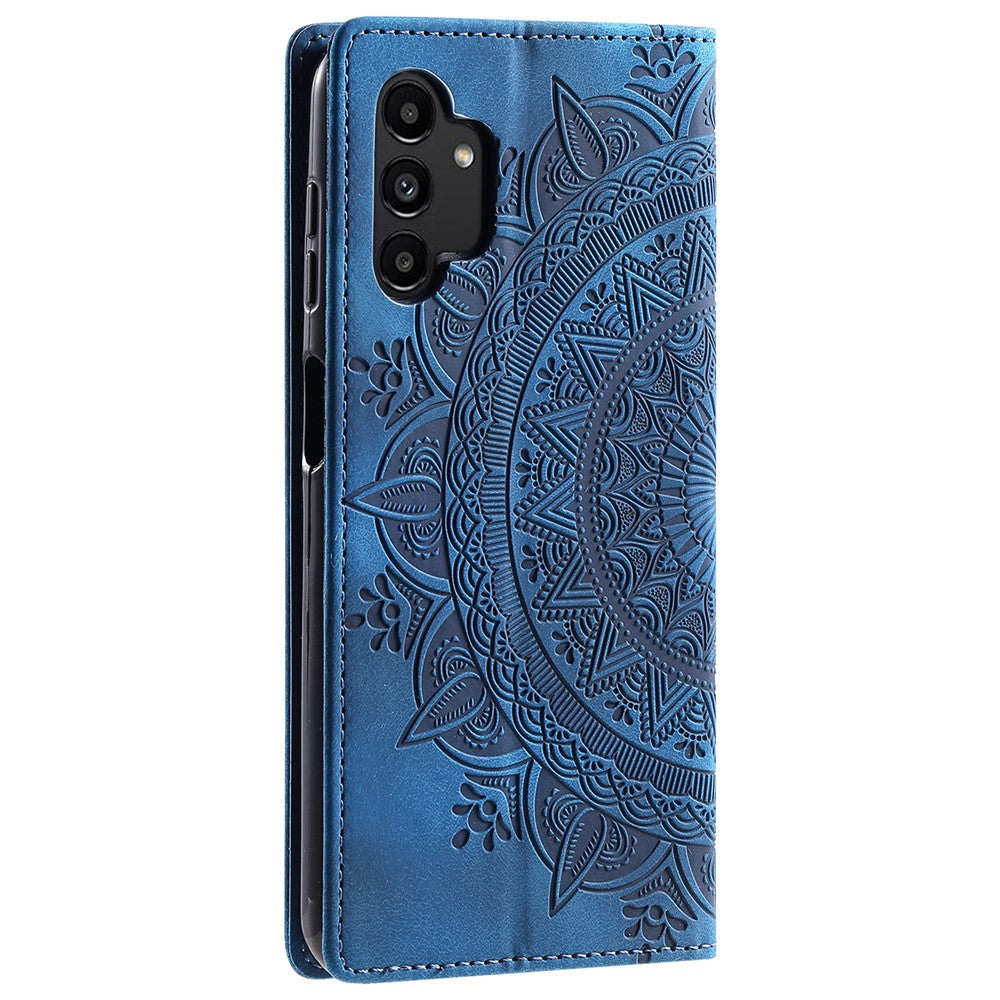 Imprinted Phone Shell for Samsung Galaxy A13 4G / 5G Case PU Leather Wallet Stand Cell Phone Cover