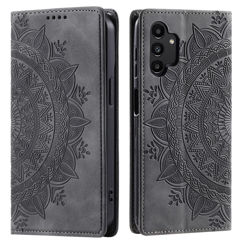 Imprinted Phone Shell for Samsung Galaxy A13 4G / 5G Case PU Leather Wallet Stand Cell Phone Cover