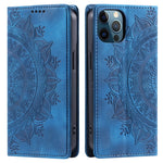 PU Leather Phone Shell for iPhone 12 Pro Case Magnetic Imprinted Stand Phone Cover