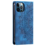 PU Leather Phone Shell for iPhone 12 Pro Case Magnetic Imprinted Stand Phone Cover