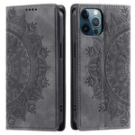 PU Leather Phone Shell for iPhone 12 Pro Case Magnetic Imprinted Stand Phone Cover