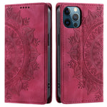 PU Leather Phone Shell for iPhone 12 Pro Case Magnetic Imprinted Stand Phone Cover