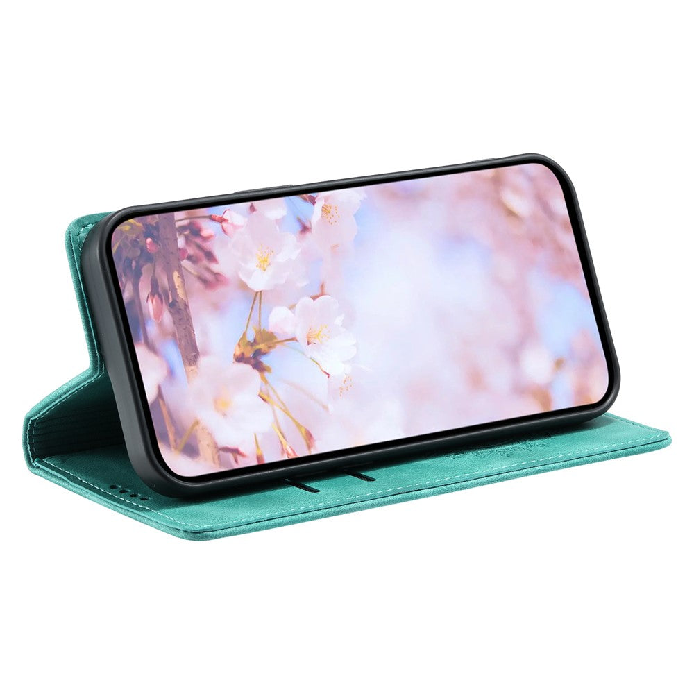 For iPhone 11 Case Anti-Scratch Wallet PU Leather Magnetic Imprinted Stand Phone Cover