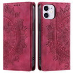 For iPhone 11 Case Anti-Scratch Wallet PU Leather Magnetic Imprinted Stand Phone Cover