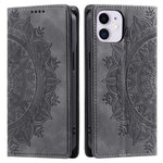 For iPhone 11 Case Anti-Scratch Wallet PU Leather Magnetic Imprinted Stand Phone Cover