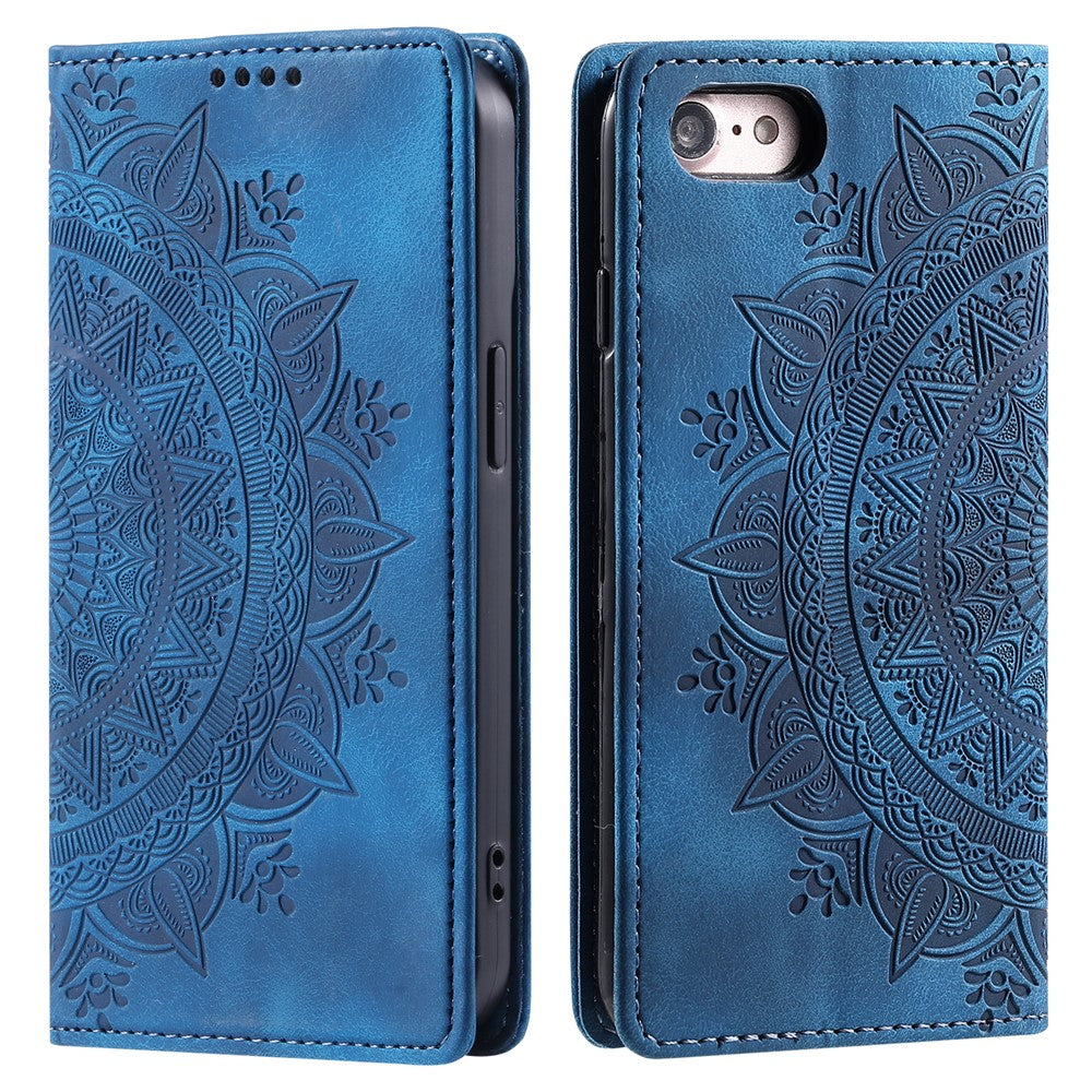 For iPhone 6 / 7 / 8 4.7 inch / SE (2022) / SE (2020) Case Imprinted Magnetic Leather Stand Phone Cover