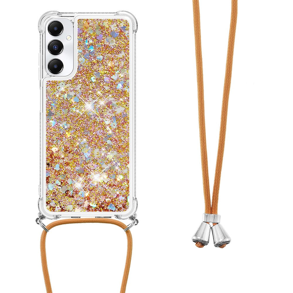 For Samsung Galaxy A05s 4G TPU Case Quicksand Design Phone Cover with Lanyard