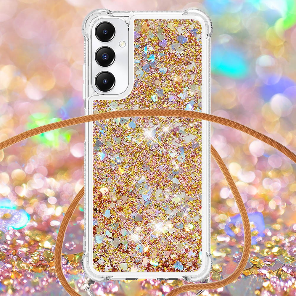 For Samsung Galaxy A05s 4G TPU Case Quicksand Design Phone Cover with Lanyard