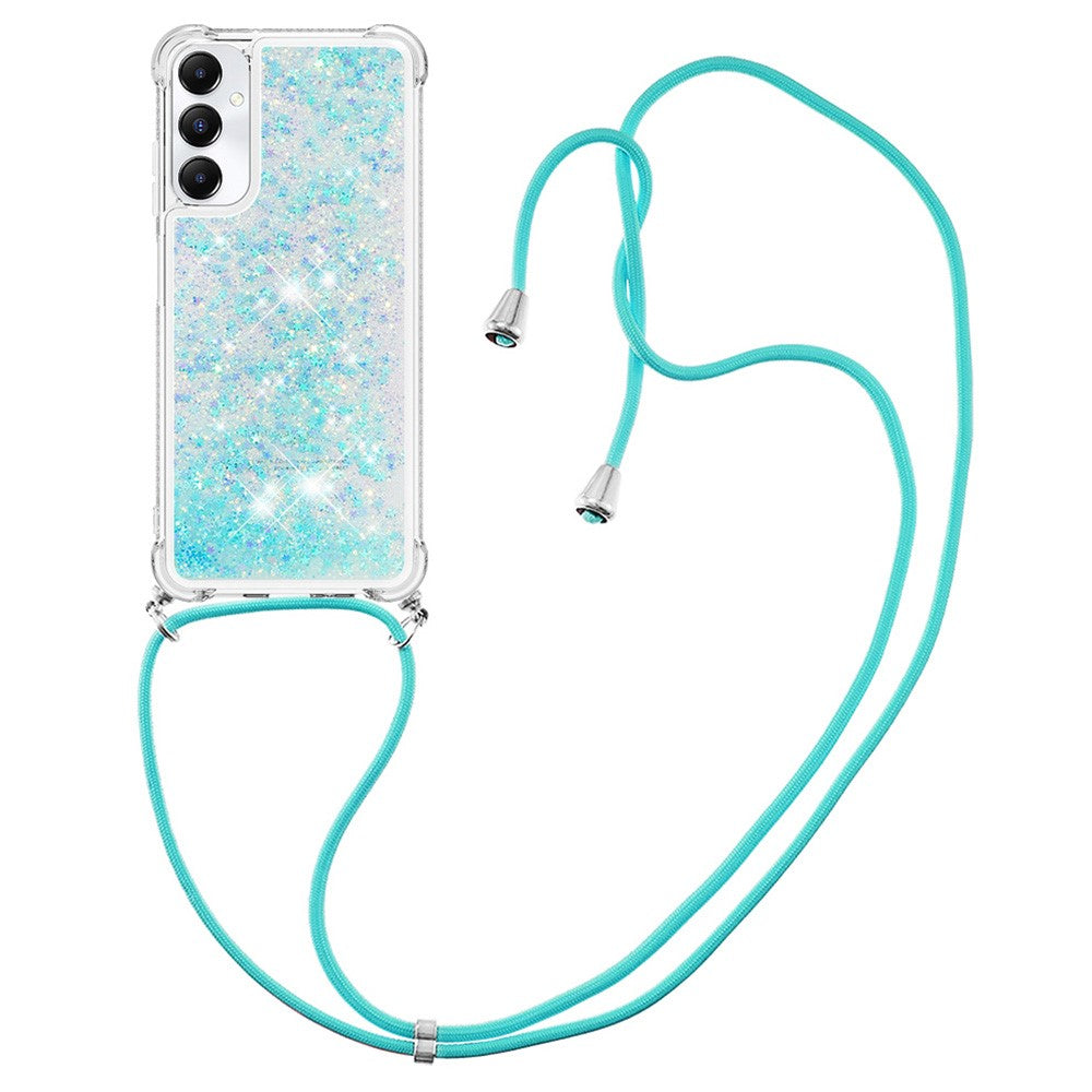 For Samsung Galaxy A05s 4G TPU Case Quicksand Design Phone Cover with Lanyard