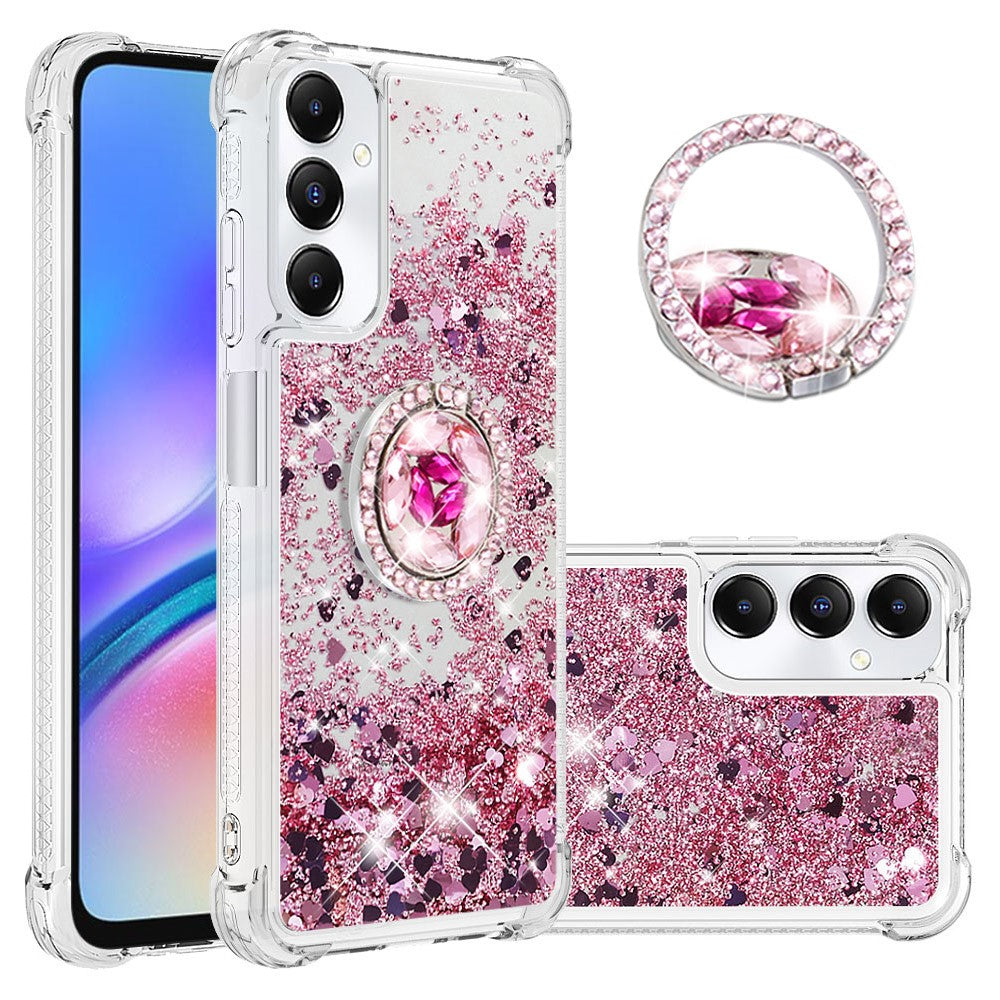 For Samsung Galaxy A05s 4G TPU Case with Kickstand Quicksand Shockproof Cover