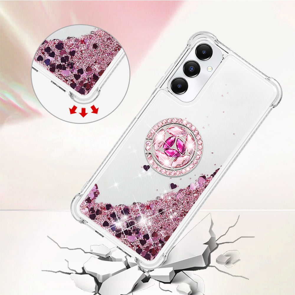 For Samsung Galaxy A05s 4G TPU Case with Kickstand Quicksand Shockproof Cover