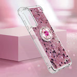 For Samsung Galaxy A05s 4G TPU Case with Kickstand Quicksand Shockproof Cover