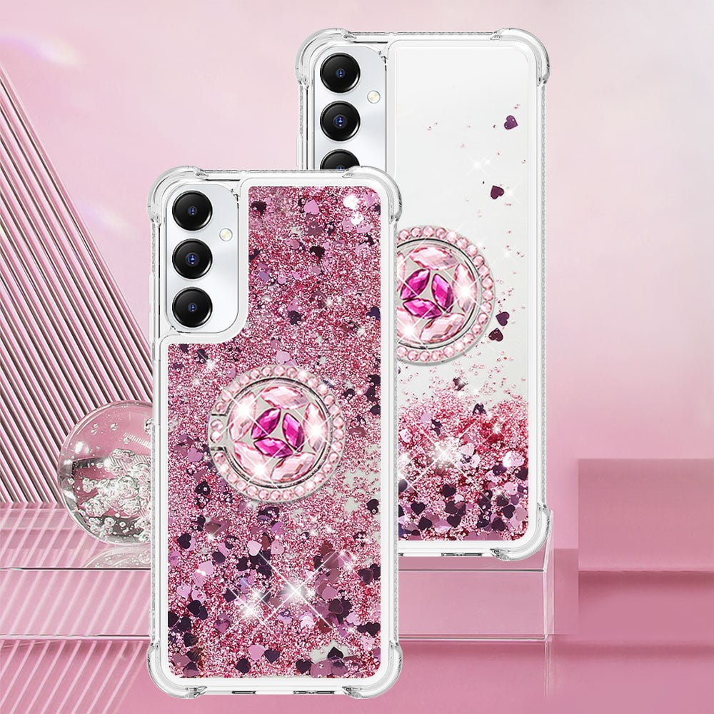 For Samsung Galaxy A05s 4G TPU Case with Kickstand Quicksand Shockproof Cover