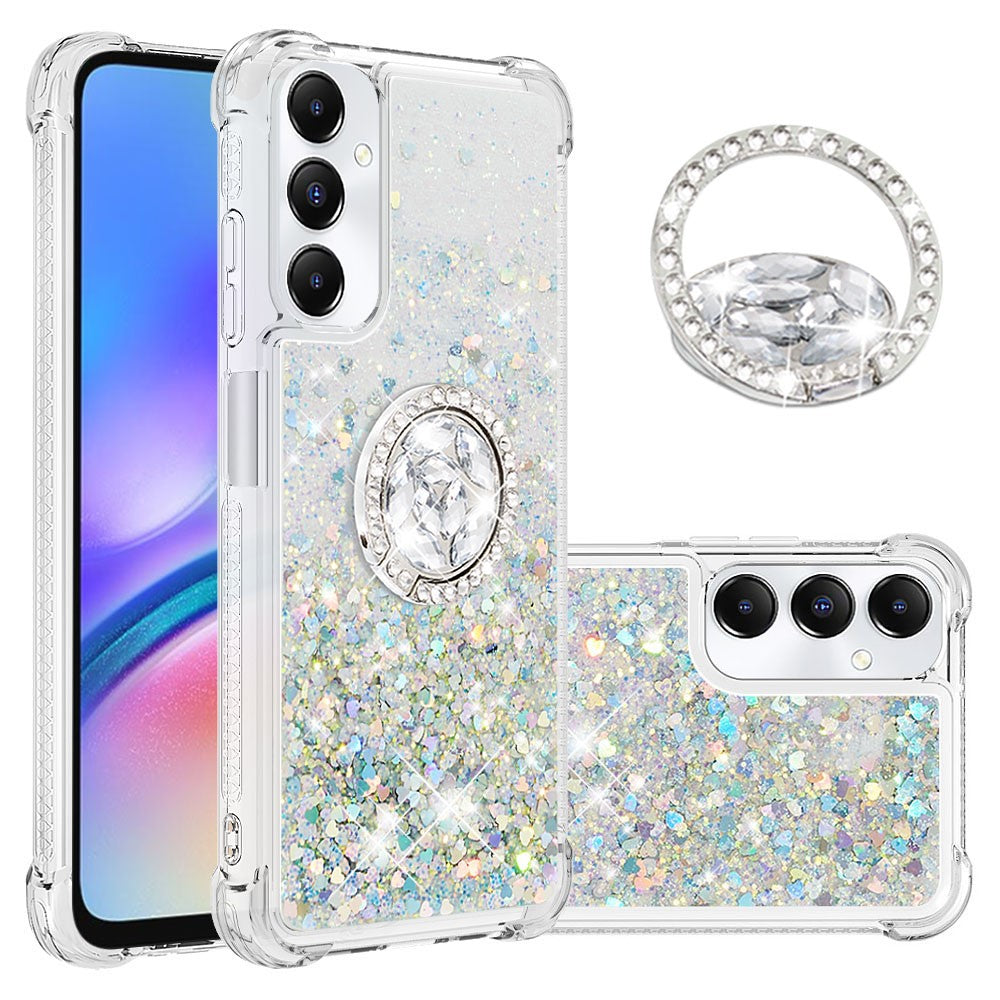 For Samsung Galaxy A05s 4G TPU Case with Kickstand Quicksand Shockproof Cover