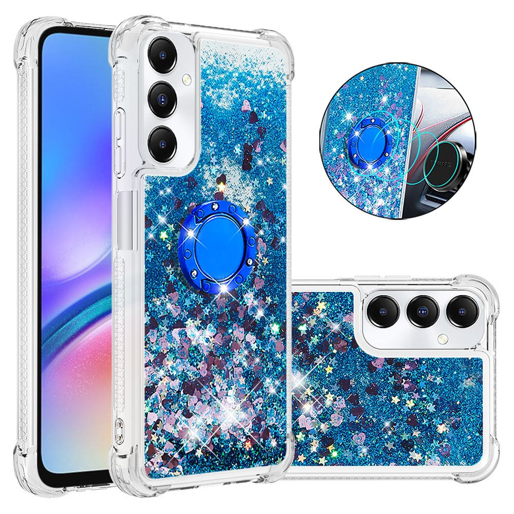 For Samsung Galaxy A05s 4G TPU Case with Kickstand Quicksand Shockproof Cover
