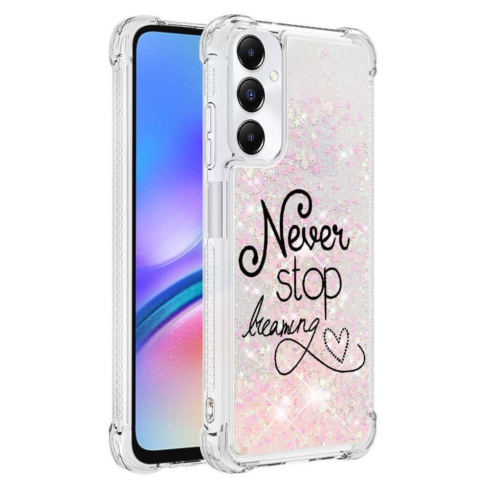 For Samsung Galaxy A05s 4G TPU Case with Quicksand and Pattern Printed