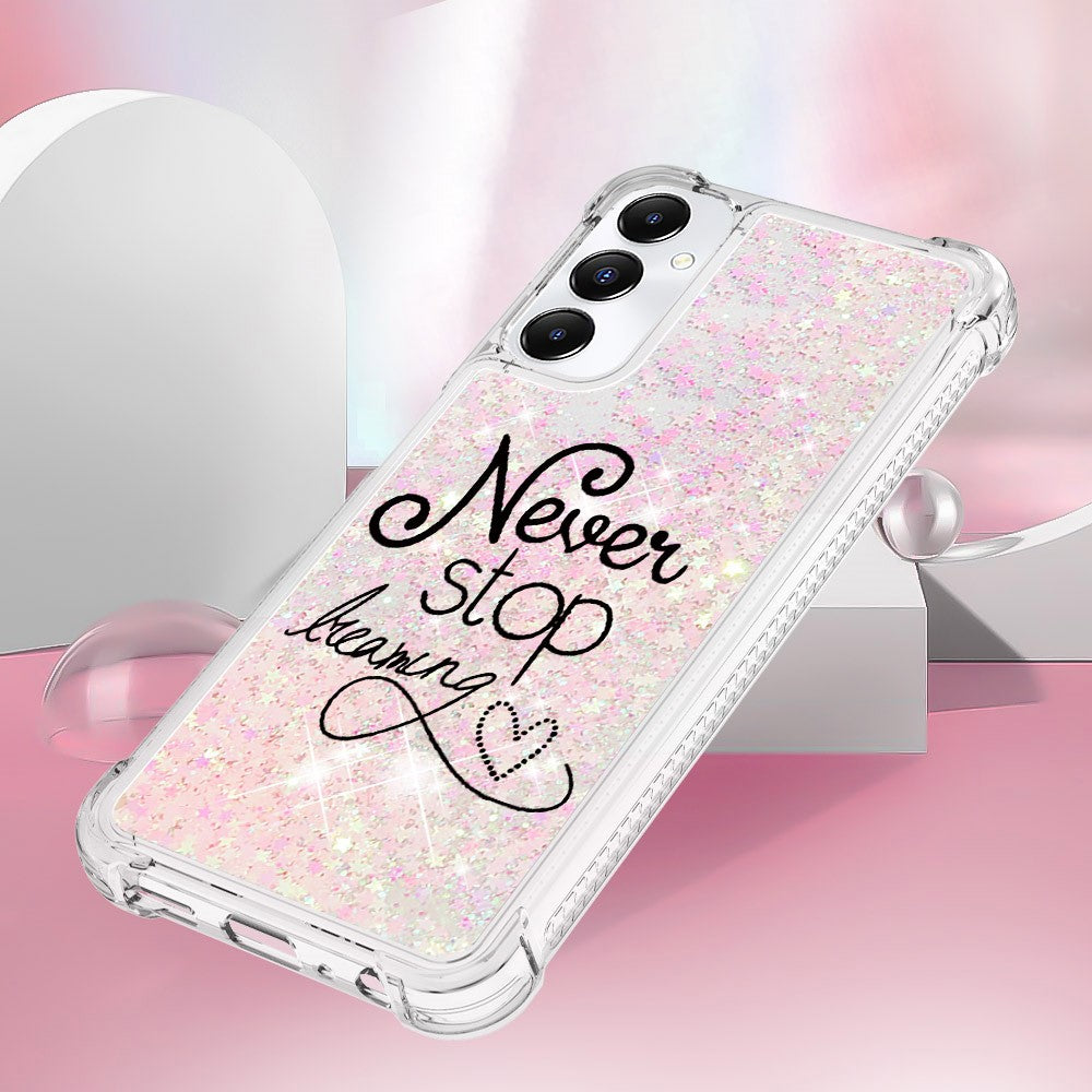 For Samsung Galaxy A05s 4G TPU Case with Quicksand and Pattern Printed