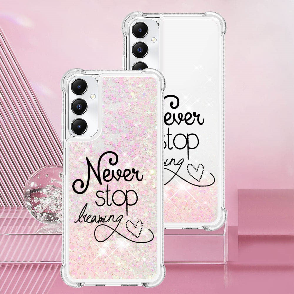 For Samsung Galaxy A05s 4G TPU Case with Quicksand and Pattern Printed