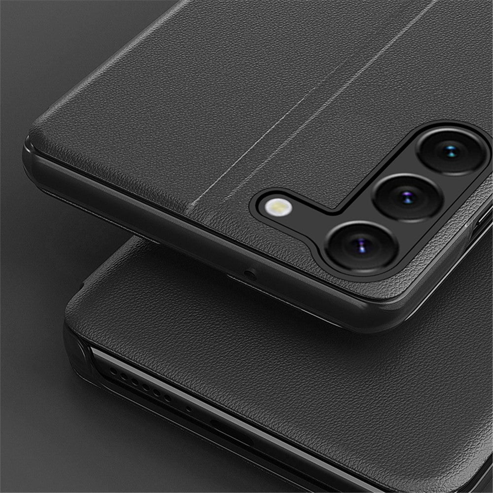 For Samsung Galaxy S24+ Case View Window PU Leather Stand Cover