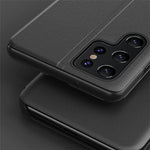 For Samsung Galaxy S24 Ultra Case View Window PU Leather Stand Cover