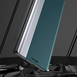 For Samsung Galaxy S24 Ultra Case Anti-scratch Leather Electroplating Stand Phone Cover