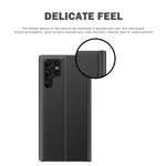 For Samsung Galaxy S24 Ultra Case PC + PU Leather View Window Flip Stand Phone Cover