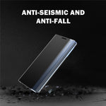 For Samsung Galaxy S24 Case View Window Scratch-Resistant PU Leather Flip Stand Phone Protector