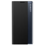 For Samsung Galaxy S24 Case View Window Scratch-Resistant PU Leather Flip Stand Phone Protector