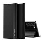 For Samsung Galaxy S24 Case Anti-fall Electroplating Leather Stand Mobile Phone Cover