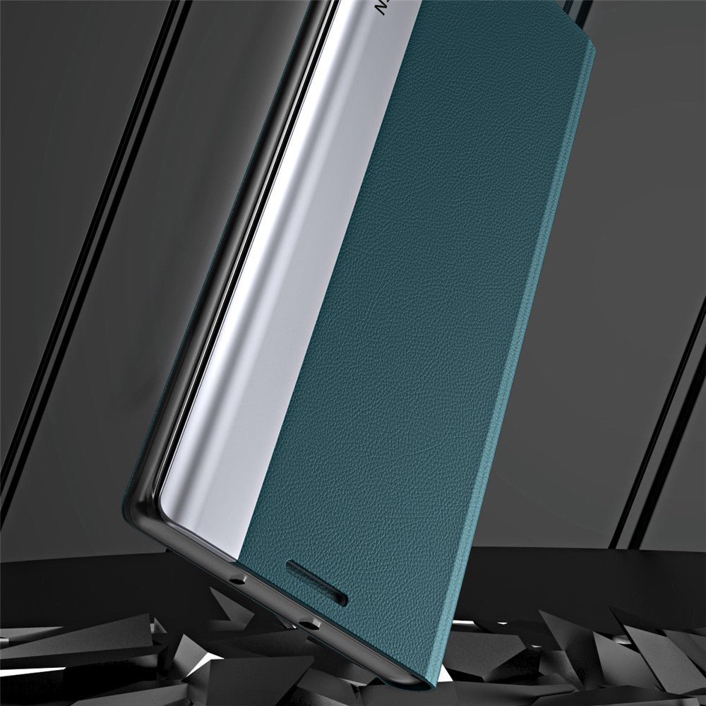 For Samsung Galaxy S24 Case Anti-fall Electroplating Leather Stand Mobile Phone Cover