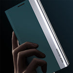 For Samsung Galaxy S24 Case Anti-fall Electroplating Leather Stand Mobile Phone Cover