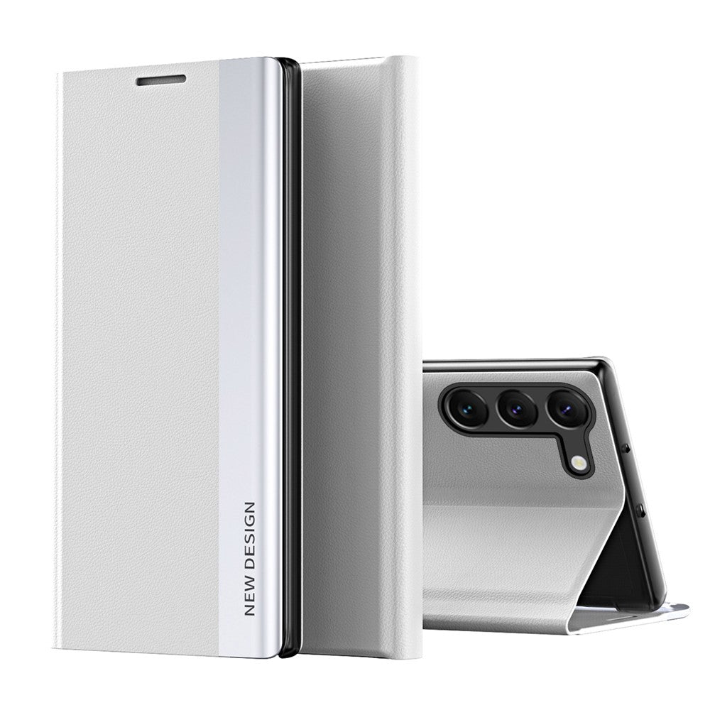 For Samsung Galaxy S24 Case Anti-fall Electroplating Leather Stand Mobile Phone Cover