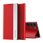 For Samsung Galaxy S24 Case Anti-fall Electroplating Leather Stand Mobile Phone Cover