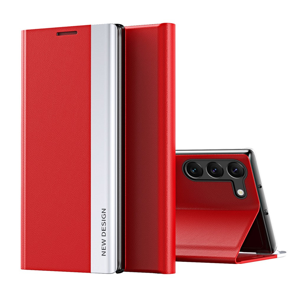 For Samsung Galaxy S24 Case Anti-fall Electroplating Leather Stand Mobile Phone Cover