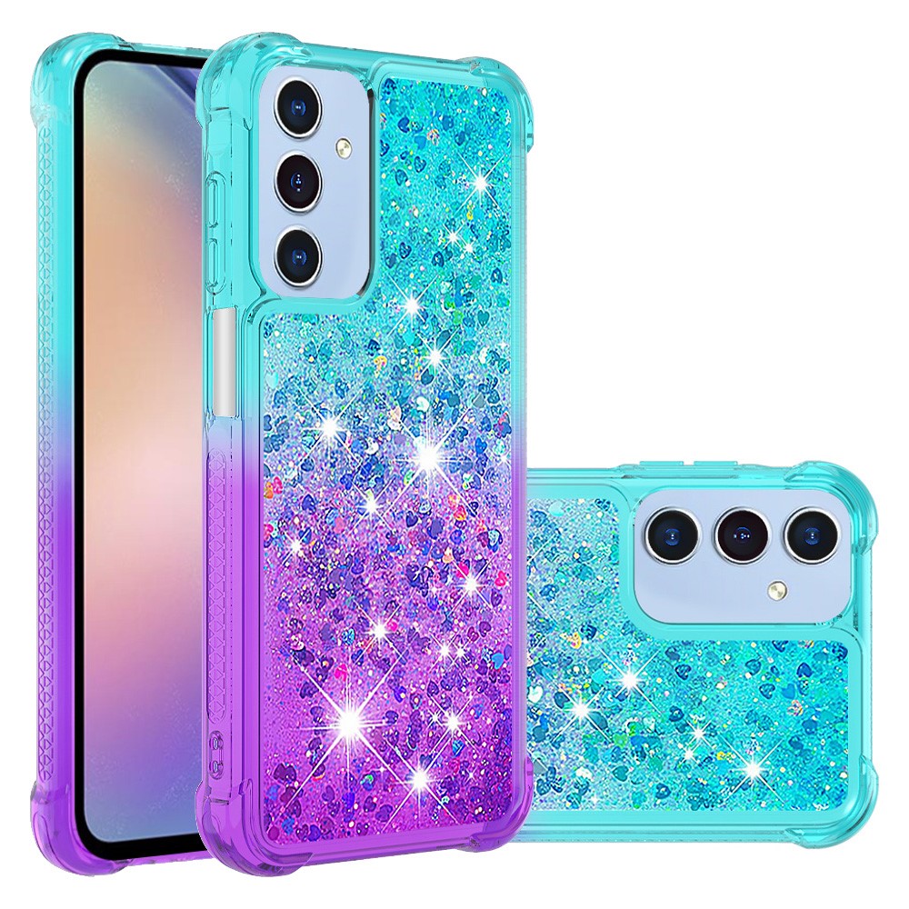 Til Samsung Galaxy A15 5G TPU Cover Gradient Flydende Sand Telefon Bagcover