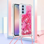 Til Samsung Galaxy A15 5G TPU-cover med kviksanddesign og snor
