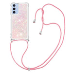 Til Samsung Galaxy A15 5G TPU-cover med kviksanddesign og snor
