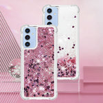 Til Samsung Galaxy A15 5G TPU-etui med glitter og flydende sand, stødsikkert telefonbagcover