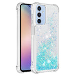 Til Samsung Galaxy A15 5G TPU-etui med glitter og flydende sand, stødsikkert telefonbagcover