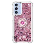 For Samsung Galaxy A15 5G TPU Case with Kickstand Quicksand Shockproof Cover