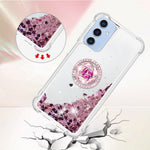 For Samsung Galaxy A15 5G TPU Case with Kickstand Quicksand Shockproof Cover