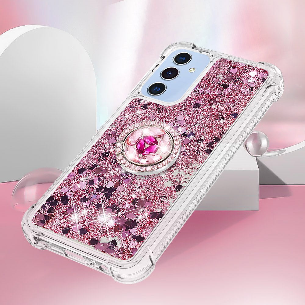 For Samsung Galaxy A15 5G TPU Case with Kickstand Quicksand Shockproof Cover