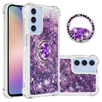 For Samsung Galaxy A15 5G TPU Case with Kickstand Quicksand Shockproof Cover