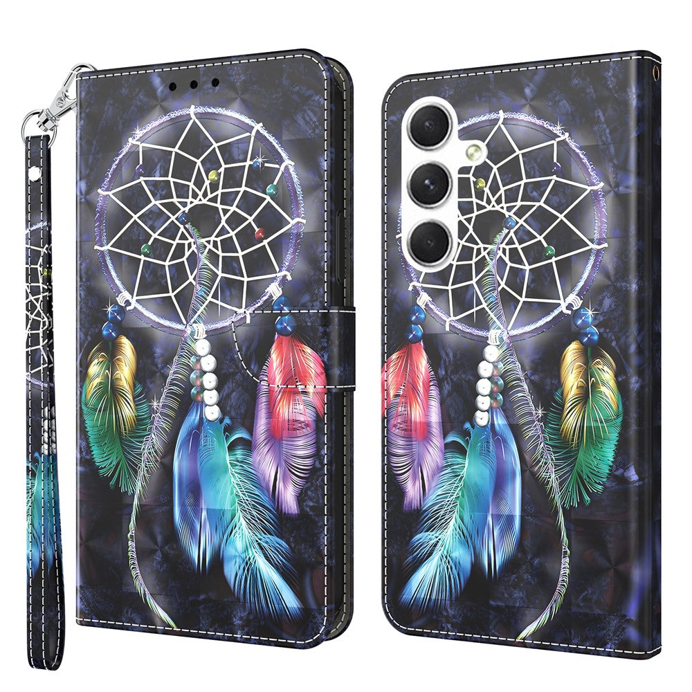 For Samsung Galaxy S24+ Case 3D Pattern Printing Phone Cover with Wallet Stand