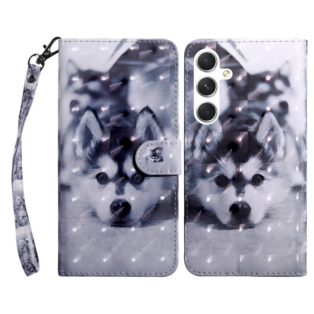 For Samsung Galaxy S24+ Case 3D Pattern Printing Phone Cover with Wallet Stand