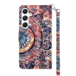 For Samsung Galaxy S24 Leather Case 3D Pattern Printing Phone Stand Cover