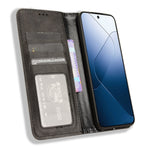 For Xiaomi 14 Case Magnetic Auto Closing Retro Leather Phone Cover