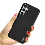 IMAK Ruiyi Series for Samsung Galaxy S23 FE Case Cloth Texture Leather Coated PC Cover