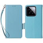 For Xiaomi 14 Case Litchi Texture Anti-Collision PU Leather Smartphone Cover with Strap