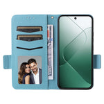 For Xiaomi 14 Case Litchi Texture Anti-Collision PU Leather Smartphone Cover with Strap